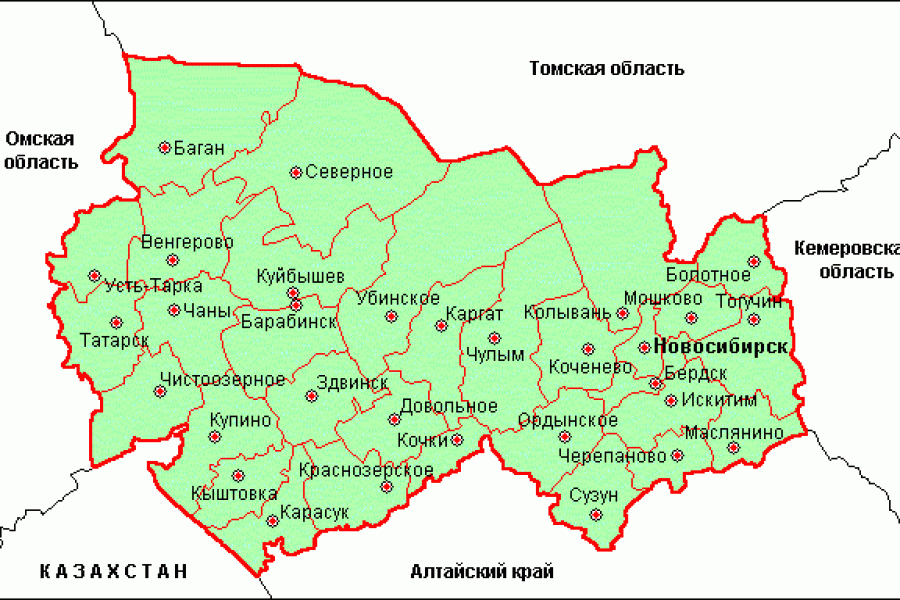 Карта новосибирской области картинки